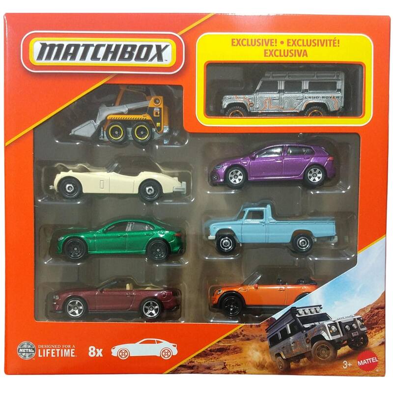 Pack Matchbox c/8 Miniatura Matchbox Exclusiva -1/64 - Mattel